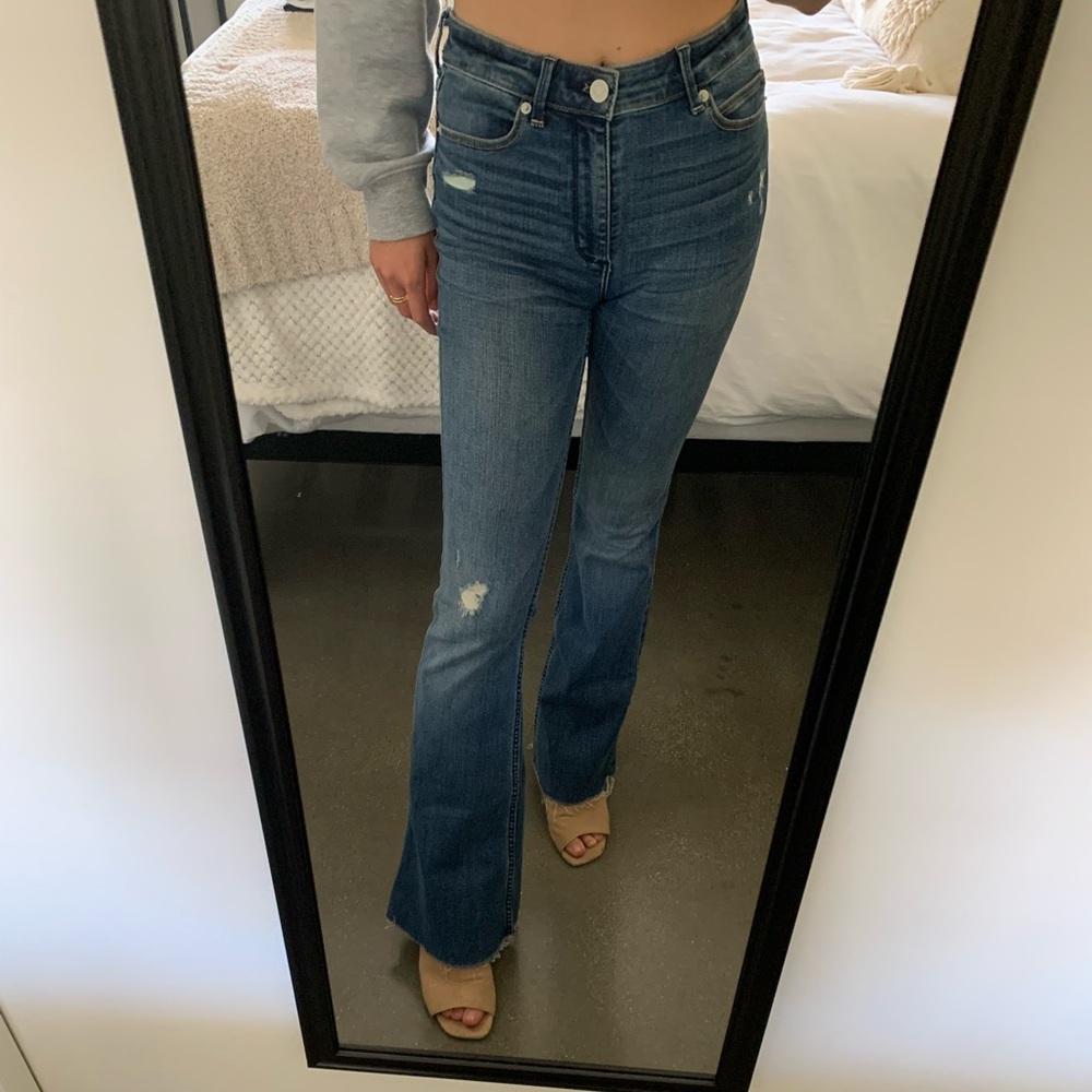 Abercrombie skinny flare high rise jeans size 0/25 Short